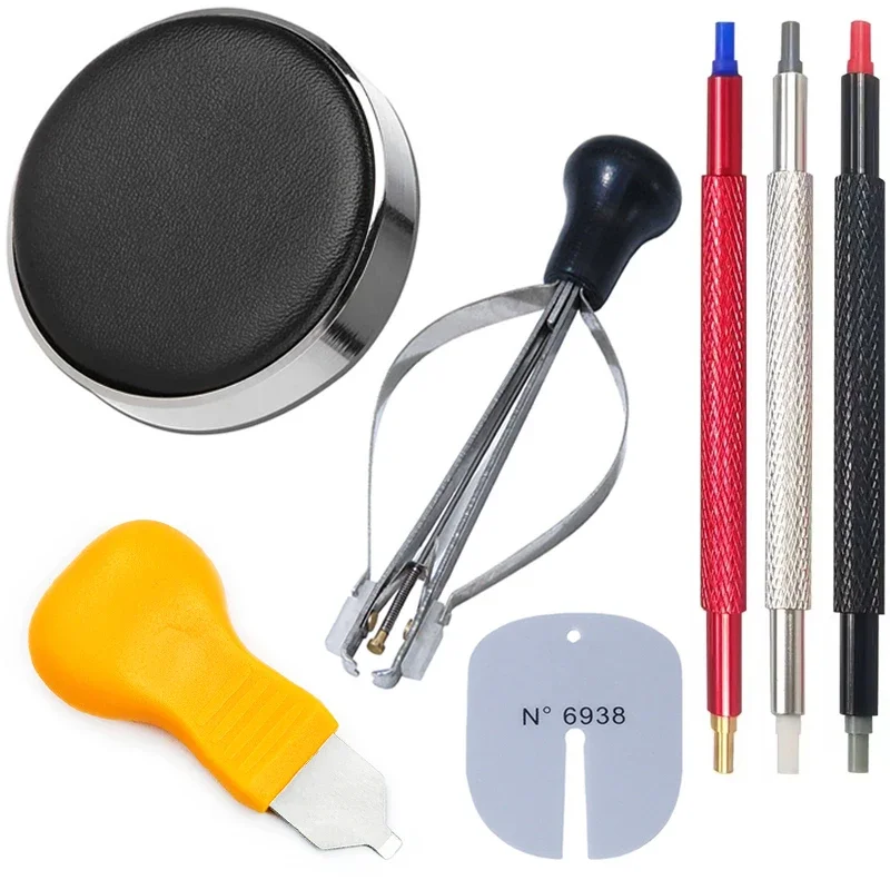 مشاهدة مكابس اليد انتهازي المناسب مجموعة أدوات ساعة الإبر المنتقى المزدوجة نهاية إبرة القلم الساعاتي أداة إصلاح الملحقات عدة