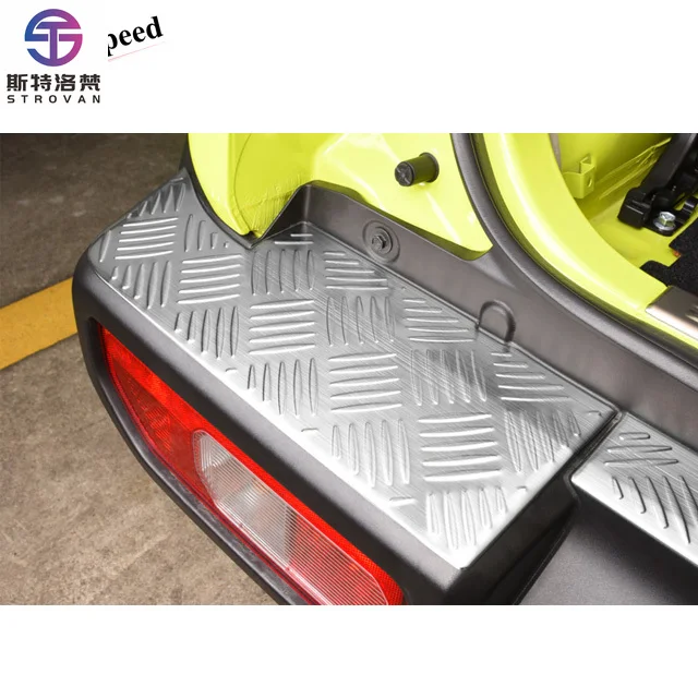 Rear Bumper Panel Cover Guard Decoration Trim Sticker Protective Plate for jimny JB74 with sliver