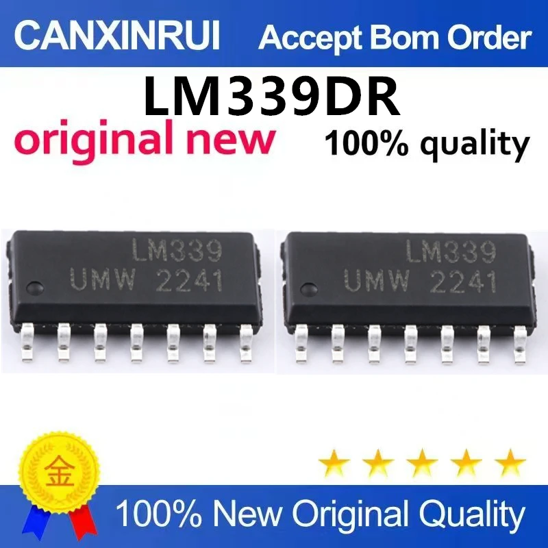 (5-100pieces)Original genuine SMT LM339DR SOIC-14 four channel voltage comparator IC chip