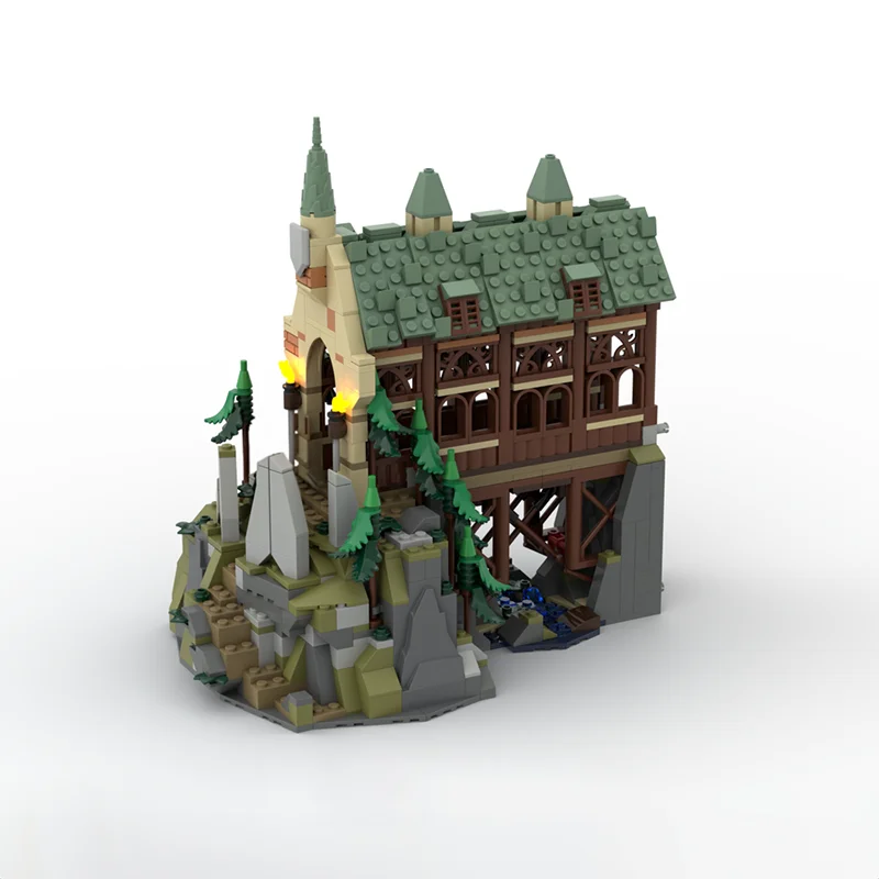 489pcs MOC HP Modulair De Houten Brug Harry Modelbouw speelgoedblokken Monteren DIY creatief Onderwijs kerstcadeau Baksteen