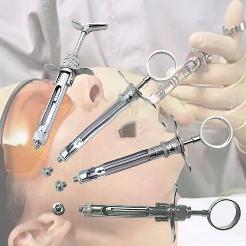 

Стоматологический аспираторный шприцевой пистолет из нержавеющей стали с острой головкой и крючком, стоматологический инжектор, хирургические инструменты, инструмент, стоматологические принадлежности