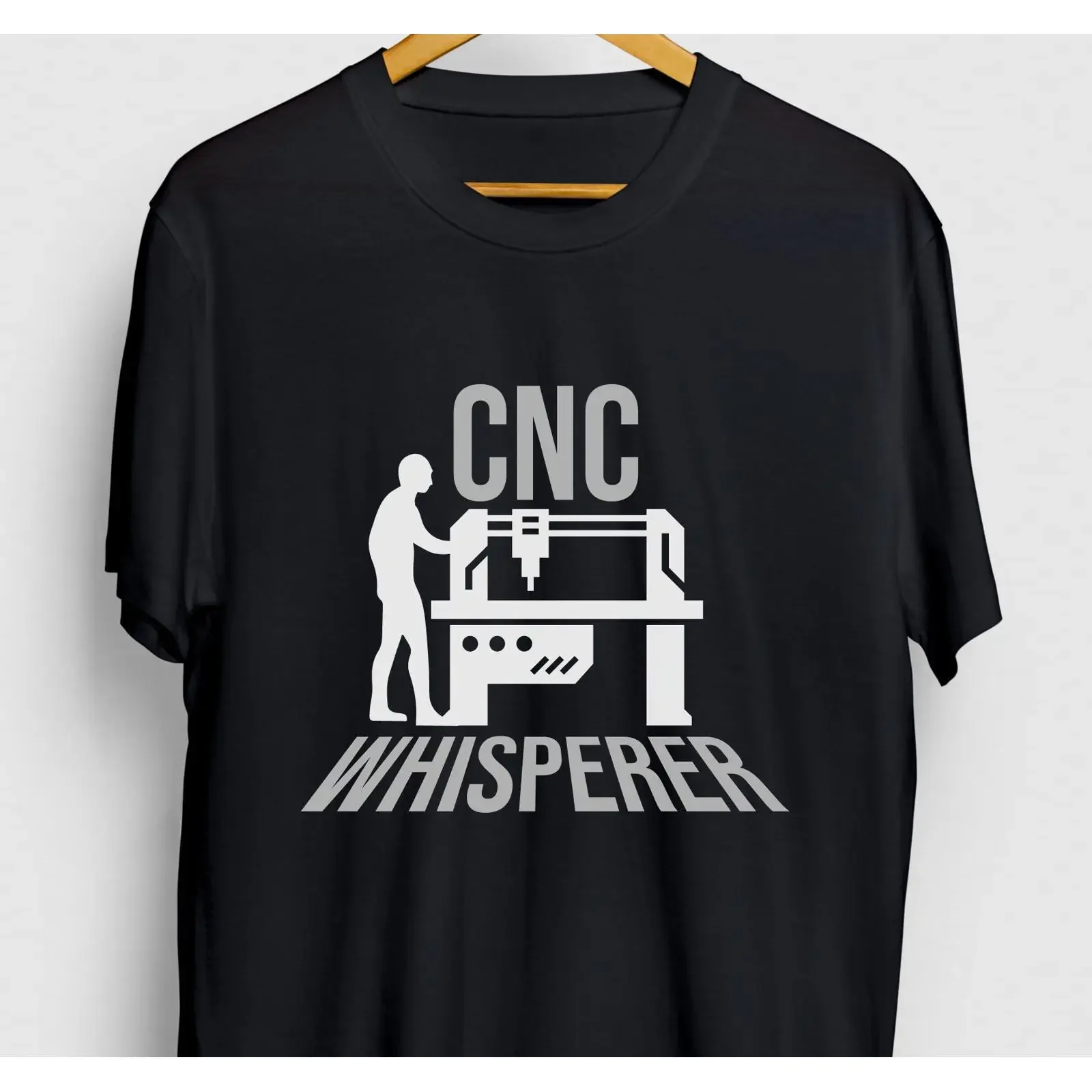 CNC Whisperer Funny Machinist Operator T Shirt For Millwright Mechanics Casual  vintage Washed graphic Breathable Soft Stylish