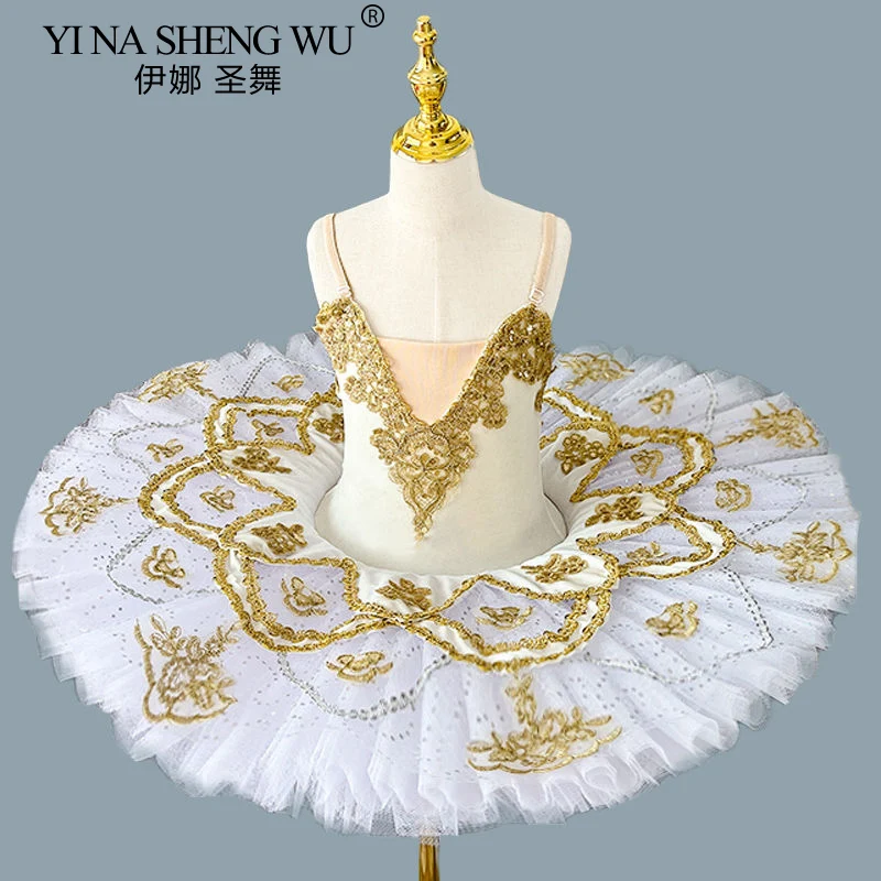 New Ballet Tutu Skirt Girls Women Velvet Professional Pancake Dance Costumes Dress Skirt Ballerina Performance Practice Outfit