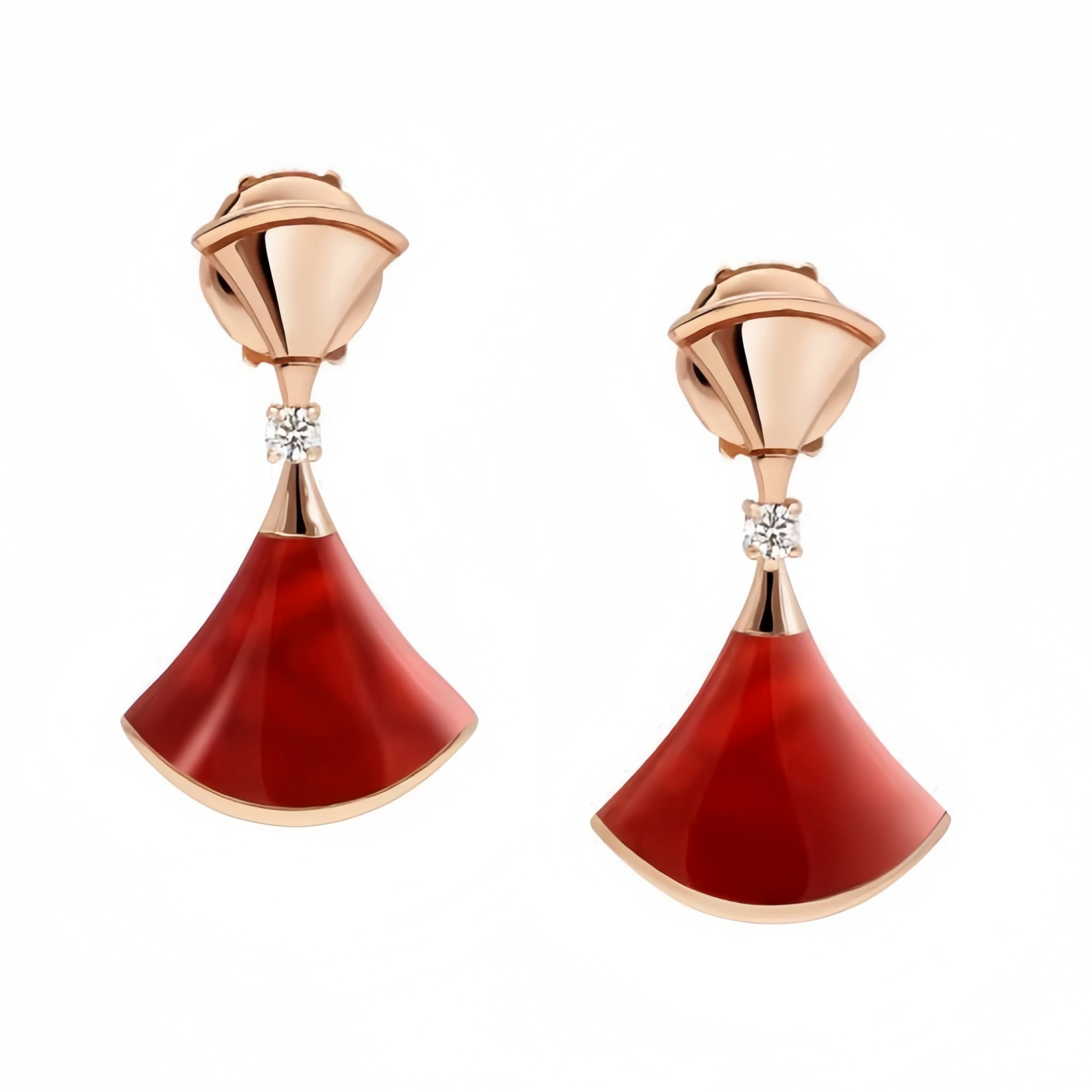 WinkinWinsin Top Grade Brand Dress Design 925 Sterling Silver Stud Earrings For Women 18k V Gold Gemstones Drop Earrings Jewelry