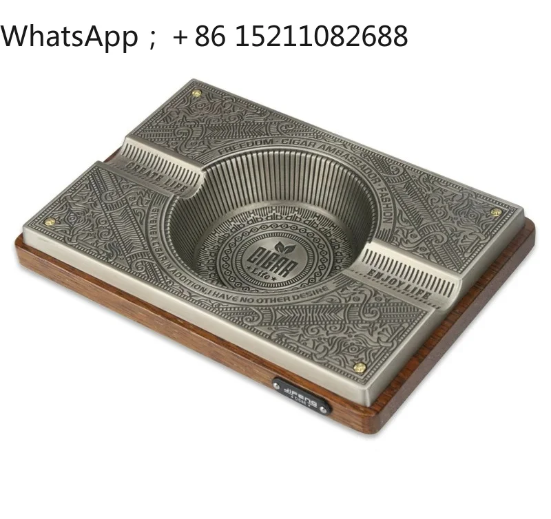 LLY cigar ashtray household living room large Chinese retro pineapple lattice material cigar special ashtray