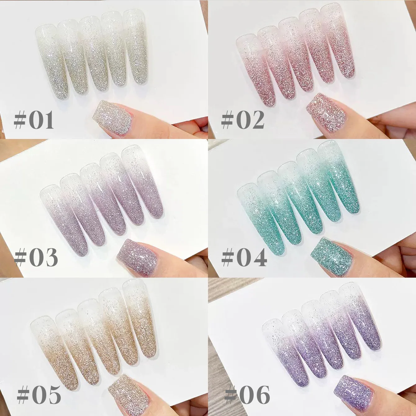 1pcs SHAKA Net Red The Same Sparkling Diamond Series Gel Nail Polish 2026 New Versatile Simple Purple Fine Glitter Nail Salon