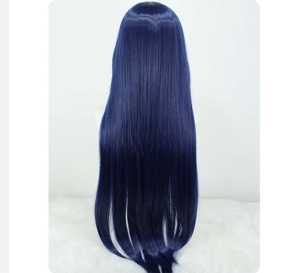 Halloween Party Women Love Live Umi Sonoda Cosplay Long Blue Black Heat Resistant Synthetic Hair Wig