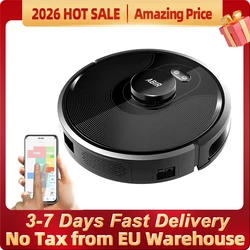 ABIR X8 Robot Vacuum Cleaner, 6500PA Suction,Multiple Floors Maps,Dual Laser &TOF Wisdom 3D Navigation for Home Carpet Cleaning