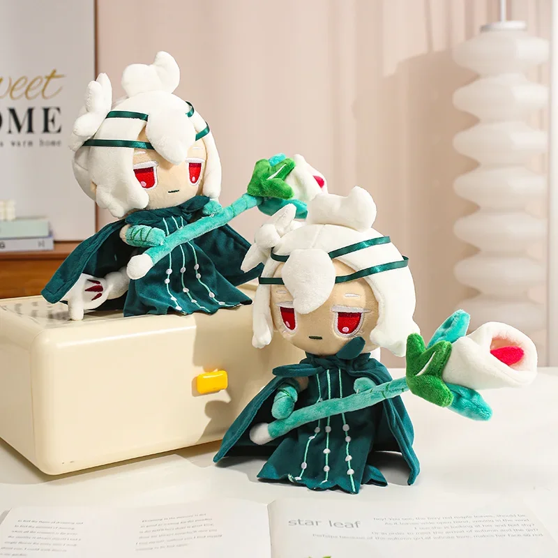 Cute Cookie Run Kingdom Plush Doll Shadow Milk Cookie White Lily Cookie Soft Stuffed For Desktop Bedroom Decor Collectible Gift