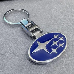 Metal Anti-Loss Car Keychain, chaveiro, chaveiro, pingente para Subaru Forester, XV, legado, WRX, Tribeca, Levorg, BRZ, Crosstrek, acessórios