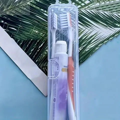 Toothbrush Box Transparent Organizer Case Travel Portable Toothbrush Holder Plastic Toothpaste Box Storage Container