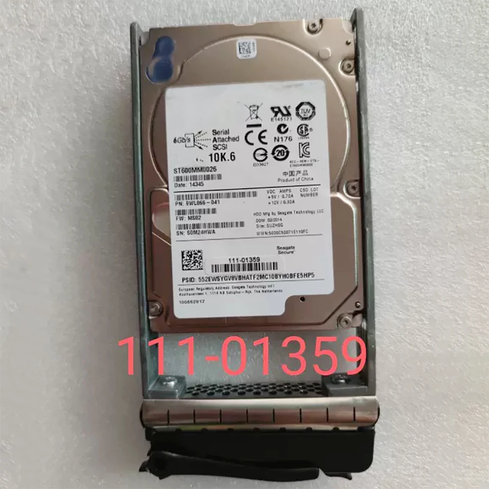 9WL066-041 111-01359 47777-03 600G 10K 2.5'' SAS ST600MM0026 Storage Hard Disk HDD For NetApp