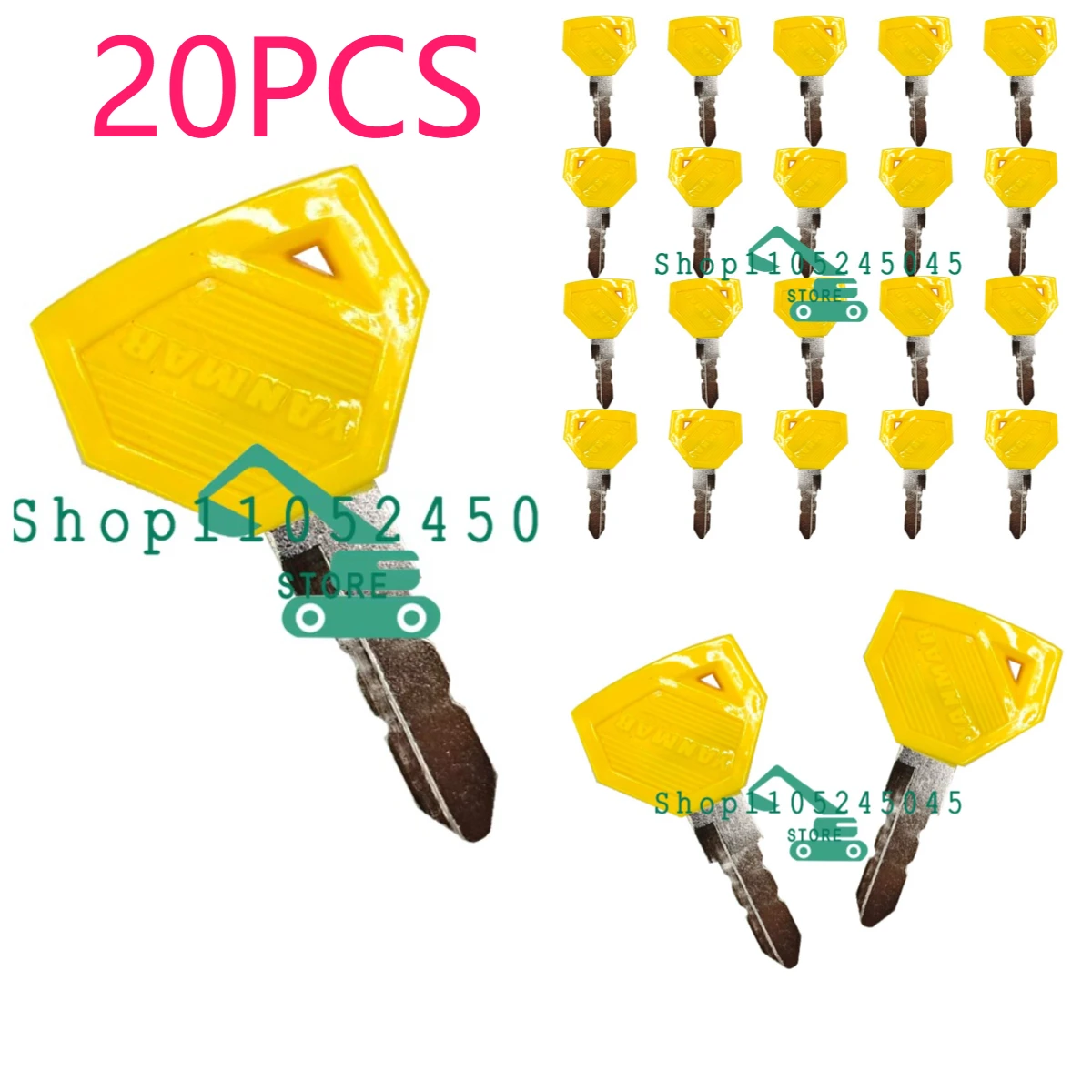 

20 шт. ключей зажигания для экскаваторов VIO15, 17, 27, 35, 55, YM