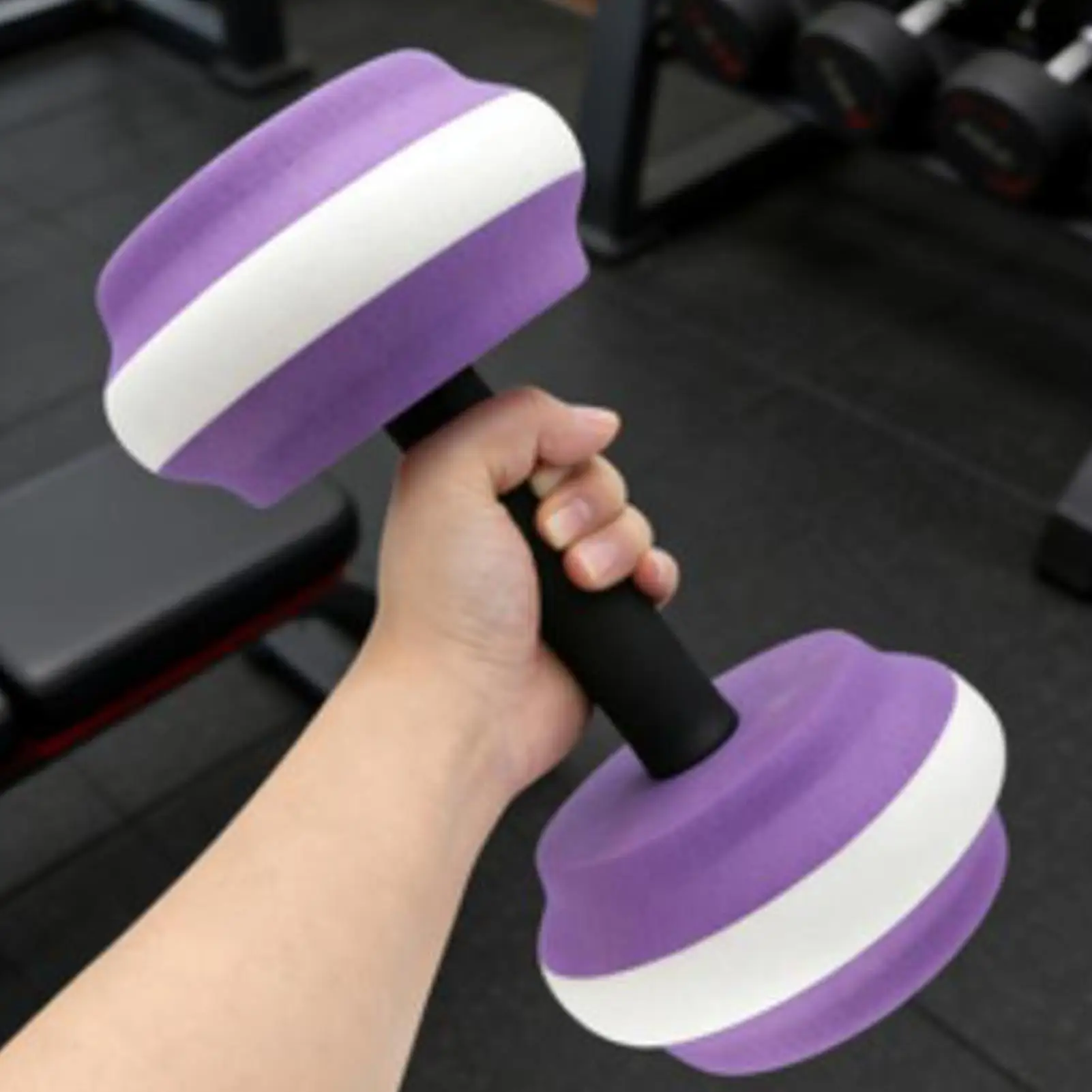 Mancuernas de Agua de Espuma EVA de 27x14.5cm, Pesas para Ejercicio en Piscina, Equipo de Fitness Acuático para Rehabilitación, Deportes al Aire Libre, 1 Pieza