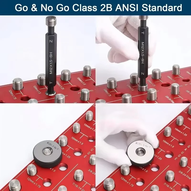 

Nut And Bolt Thread Checker Aluminum Alloy Standard Thread Check Gauge Identifier Screw Dimension Thread Measuring Gauge