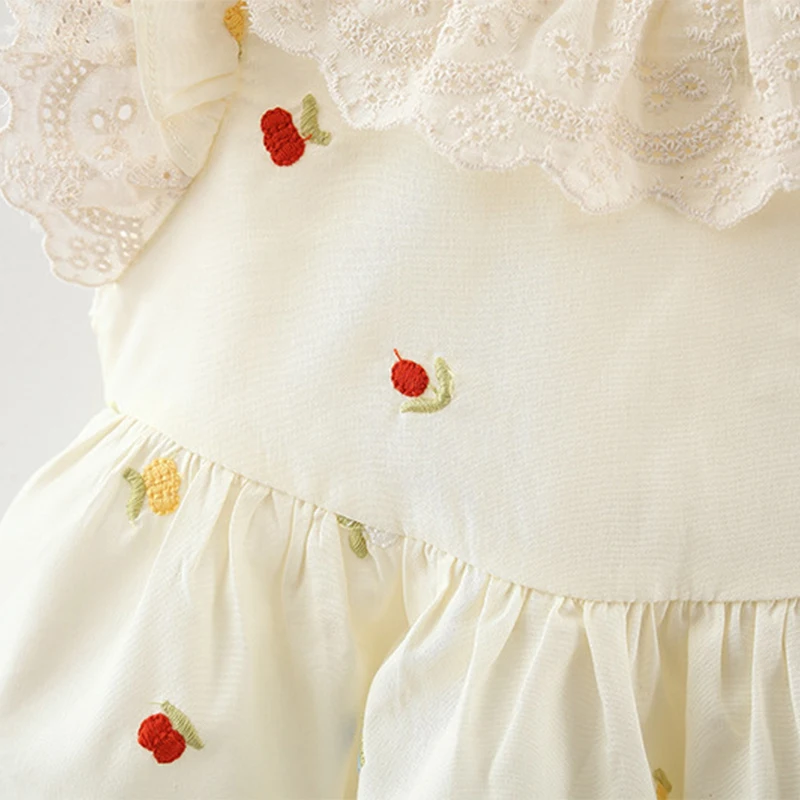 Baby Girl Dress Summer Flower Embroidery Lace Girl Dress Cute Girl Dress Princess Dress