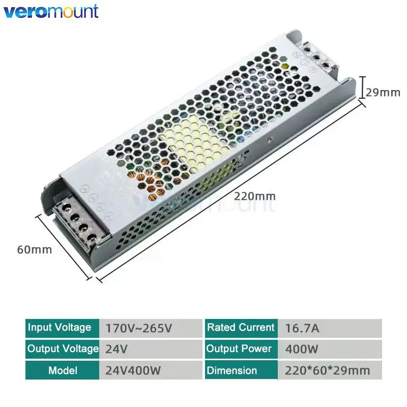 12V 24V LED Power Supply AC to DC Transformer 60W 100W 200W 300W 400W Super Thin Converter for LED Strip Light Bulb LED Driver