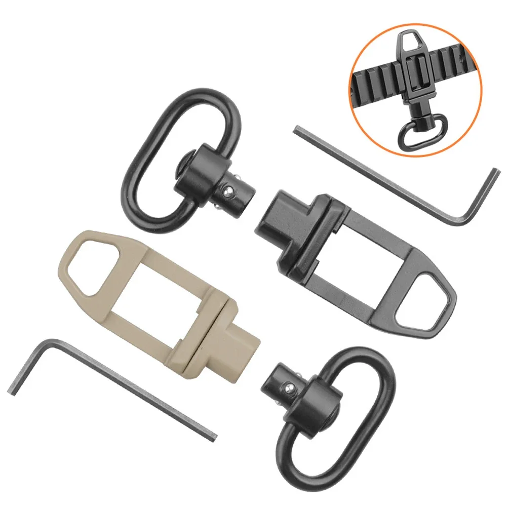 1PC SI Metal Bilateral Buckle QD Rotary Ring Tactical Suspender Buckle Soft Bullet  Accessories 20MM Guide Rail