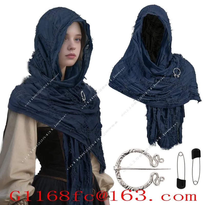 Old-fashioned Four-season Beggar Style Beard Cotton and Linen Shawl Fashionable Versatile Casual Scarf