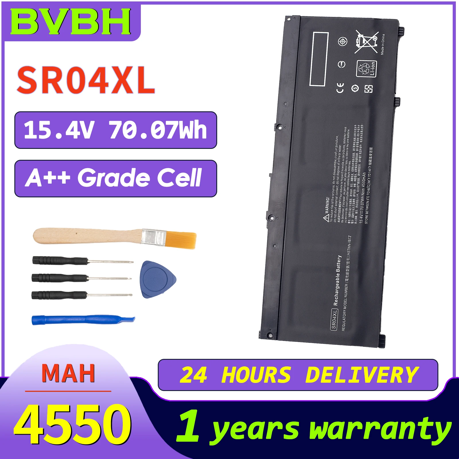 

BVBH SR04XL 4550mAh 70.07Wh 917678-171 Laptop Battery 917678-1B1 for Hp SR04XL series HSTNN-DB7W,HSTNN-IB7Z HSTN