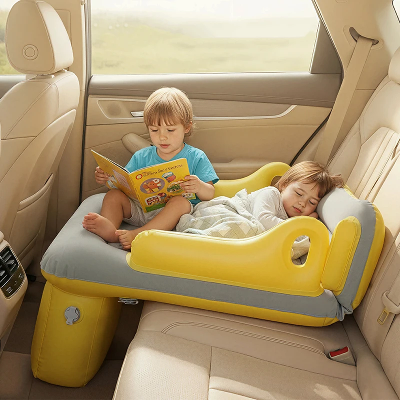 Car Inflatable Mattress Air Bed Long Distance Teavel Seat Hammock Baby Child Car Truck Train Plane Comfort Sleep Air Bed