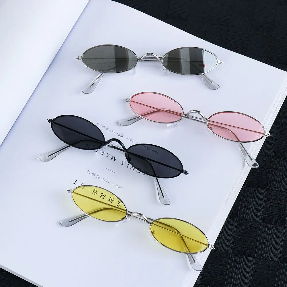 Summer Small Frame Men and Women Sun Glasses Oval Sunglasses Vintage Shades Eyeglasses