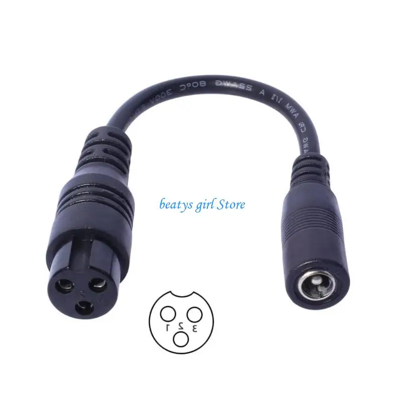 C7AB Practical 5.5x2.1mm Female Adapter Cord Cable Line for Home Offices Electronics