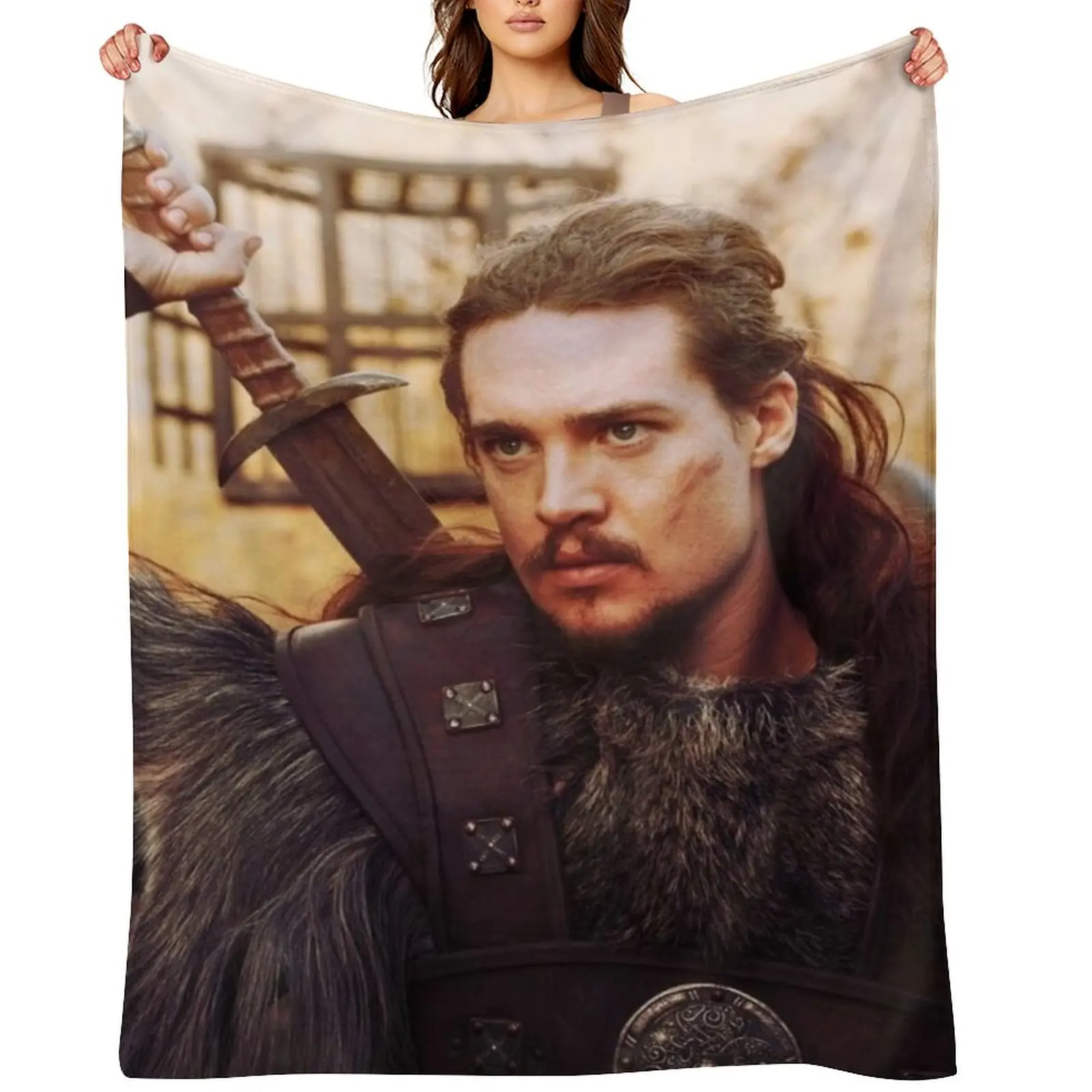 

Uhtred of The Last Kingdom Throw Blanket Summer Beach funny gift Tourist Blankets