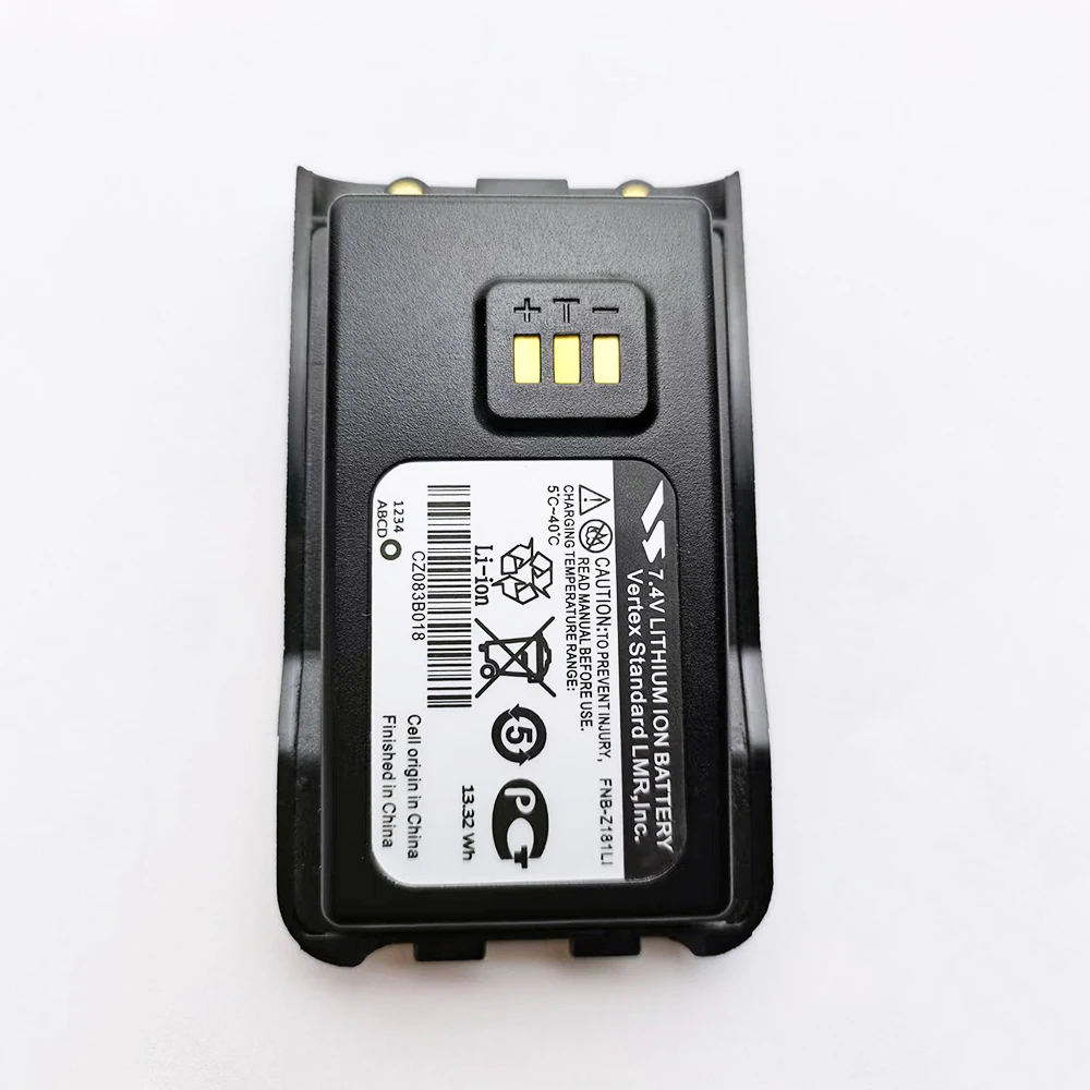 FNB-Z181LI Walkie Talkie Battery 1800mAh 7.4V Li-ion Battery for Motorolo/Vertex EVX-C31 EVX-C34 VZ-30 Two Way Radio Extra Parts