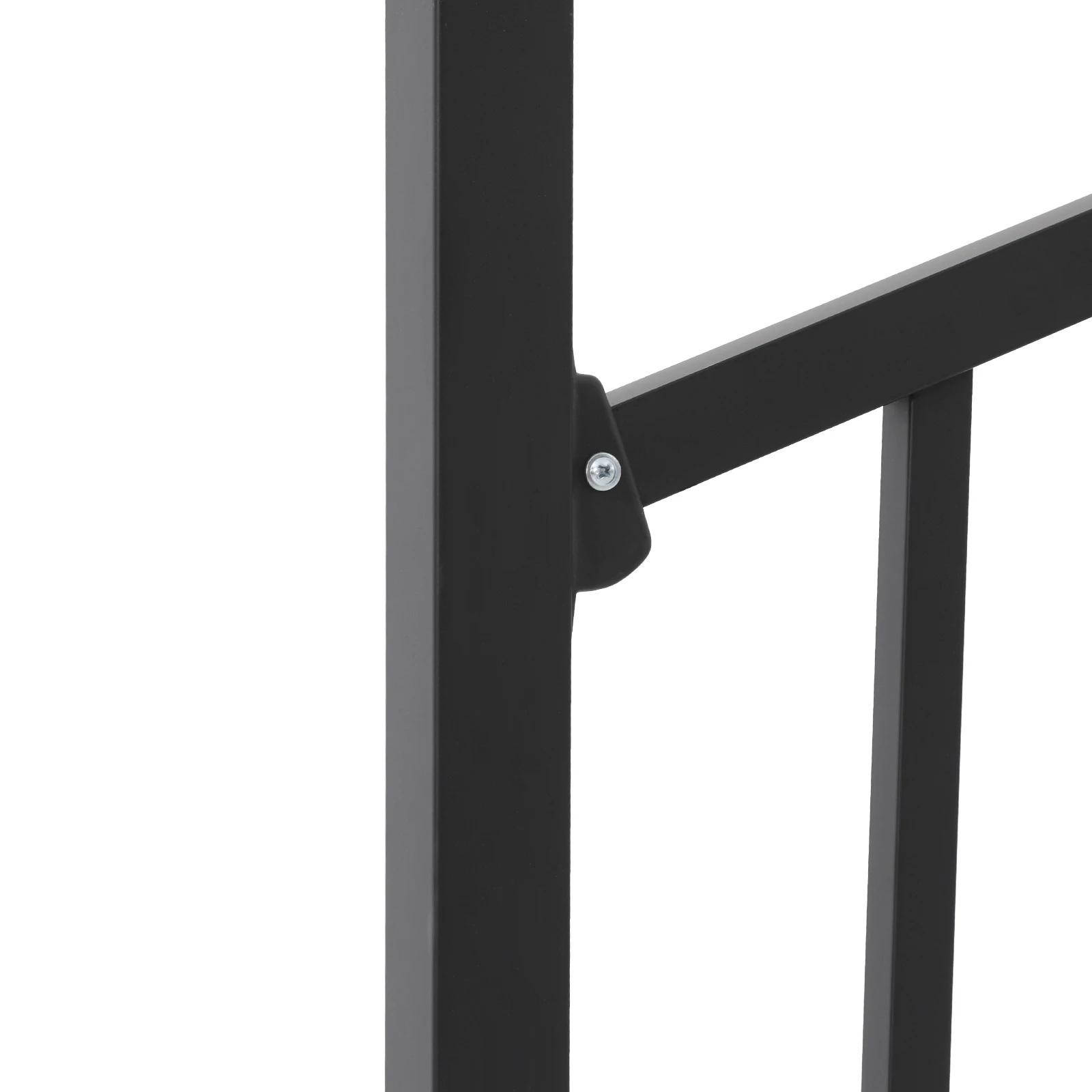 Outdoor Step Handrail 3 or 4 Steps, Transitional Stair Railing with Safety Fence for Villa Deck Black Carbon Steel