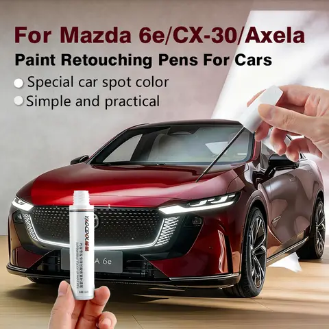 Pisak do retuszu lakieru samochodowego Mazda 6e/CX-30/Axela CX-50/CX-60, usuwanie rys, naprawa, lakier ochronny, lakier samochodowy, lakier przezroczysty.