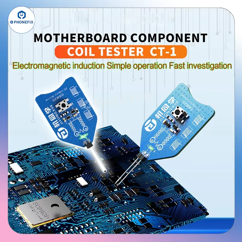 

JTX CT-1 индукторный детектор, тестер катушки материнской платы мобильного телефона, быстрое обнаружение печатной платы, инструмент для устранения неисправностей