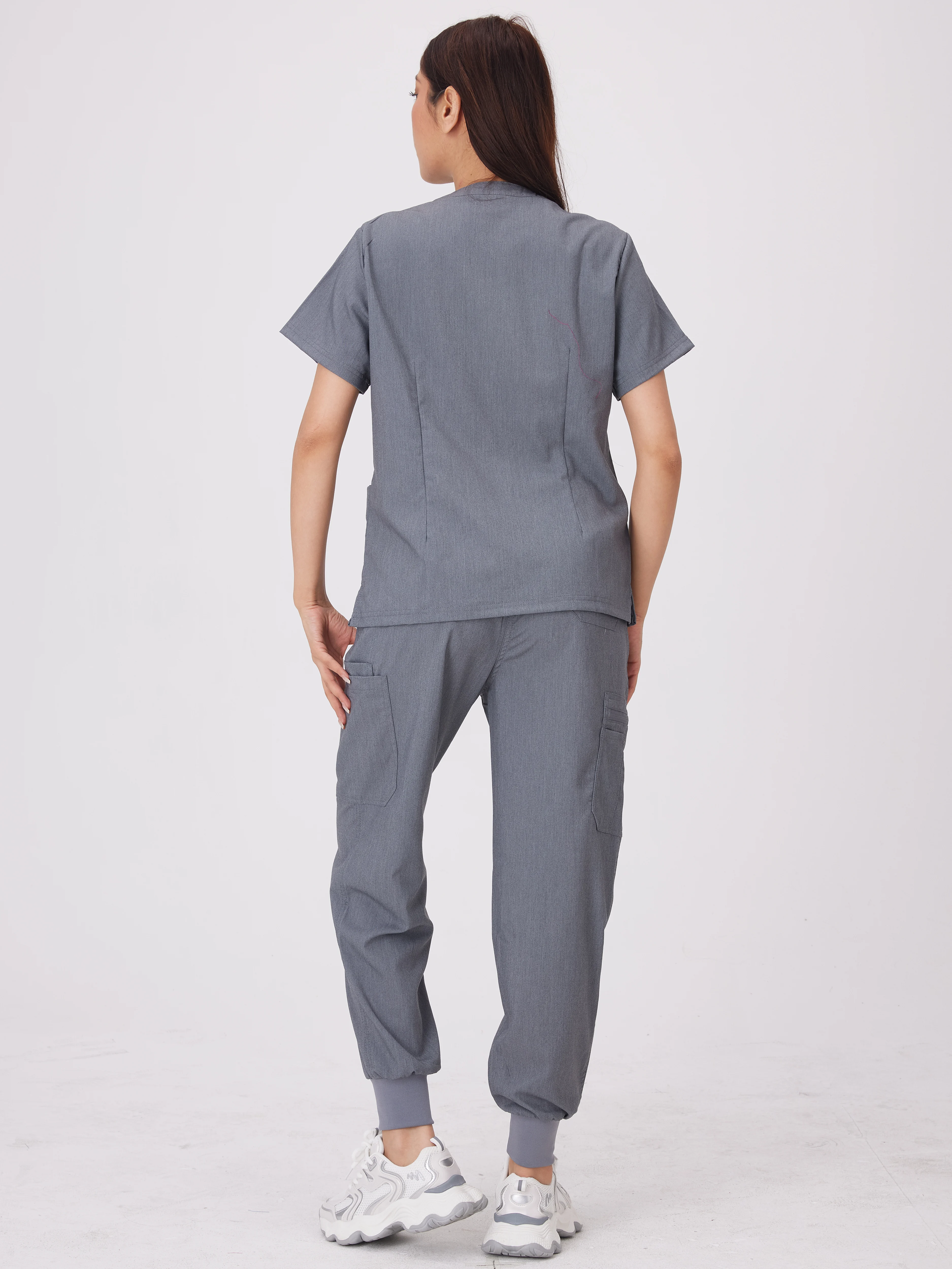 New Surgical Gown Women's Frosted Suit Medical Nurse Beauty Salon Work Gown Clinical Frosted Top+pants Hydrotherapy Doctor Care