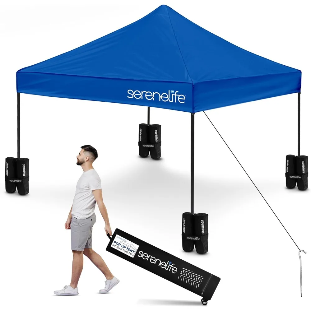 

Pop Up Canopy Tent 10x10 - Commercial Instant Shelter Foldable/Collapsible Sun Shade Canopy Pop Up Tent w/Waterproof UV Resistan