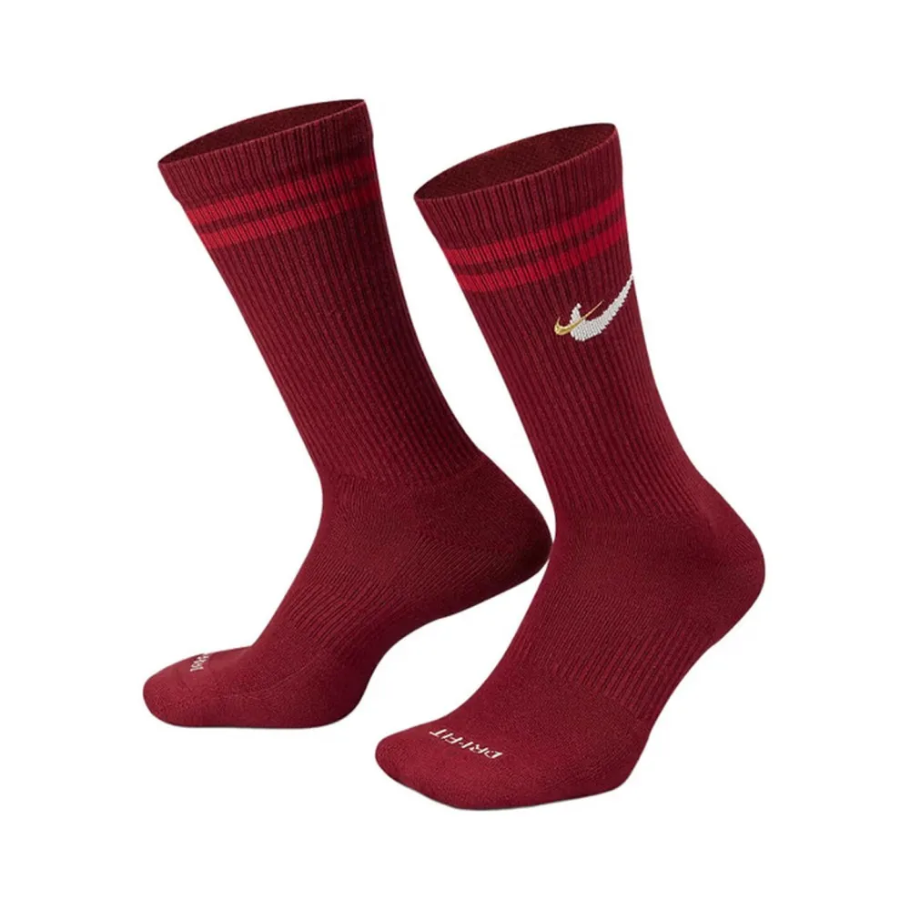 

Nike ED PLS CSH CRW 3-Pack Unisex Cushioned Double Swoosh AF1 High-Top Comfort Sports Socks DQ9165-677