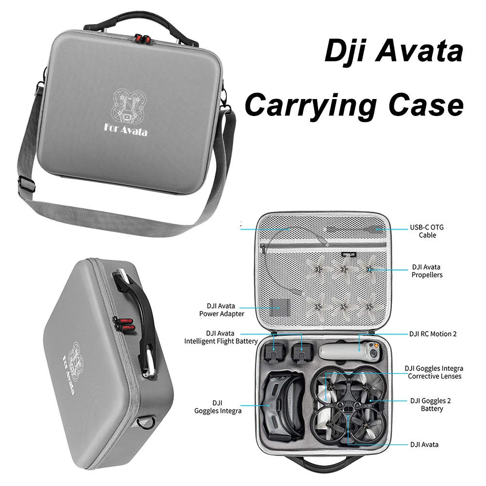 

Carrying Case Compatible For Dji Avata Waterproof Suitcase Portable Handbag Travel Messenger Bag Storage Pouch