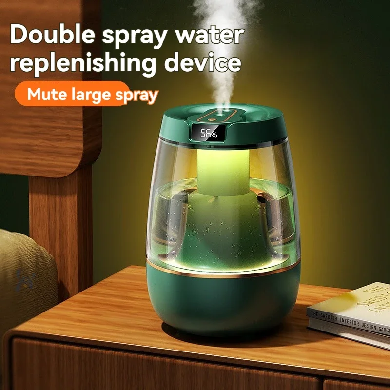 2L large capacity humidifier desktop household small silent office bedroom usb air dual spray