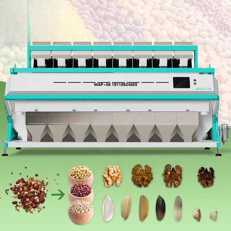 

Pea Colour Sorter 13 Chute Industrial Grade Line Fruit Wheat Mini Color Sorting Machine Rice Wheat Grain