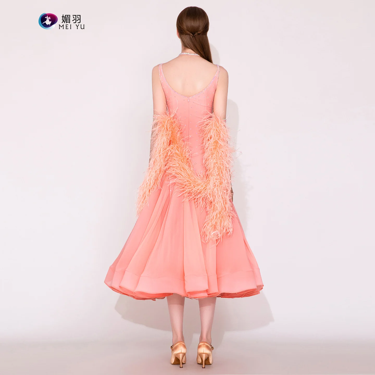 2025 أحدث امرأة قاعة الرقص المنافسة فستان قاعة الرقص الفالس القياسية فستان رقص النساء قاعة الرقص ازياء MY945