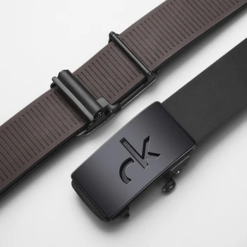 Retro Simple Men's Alloy Automatic Buckle Business Belt With Shorts Belt Accessories Fashion Men's Casual Belt 6