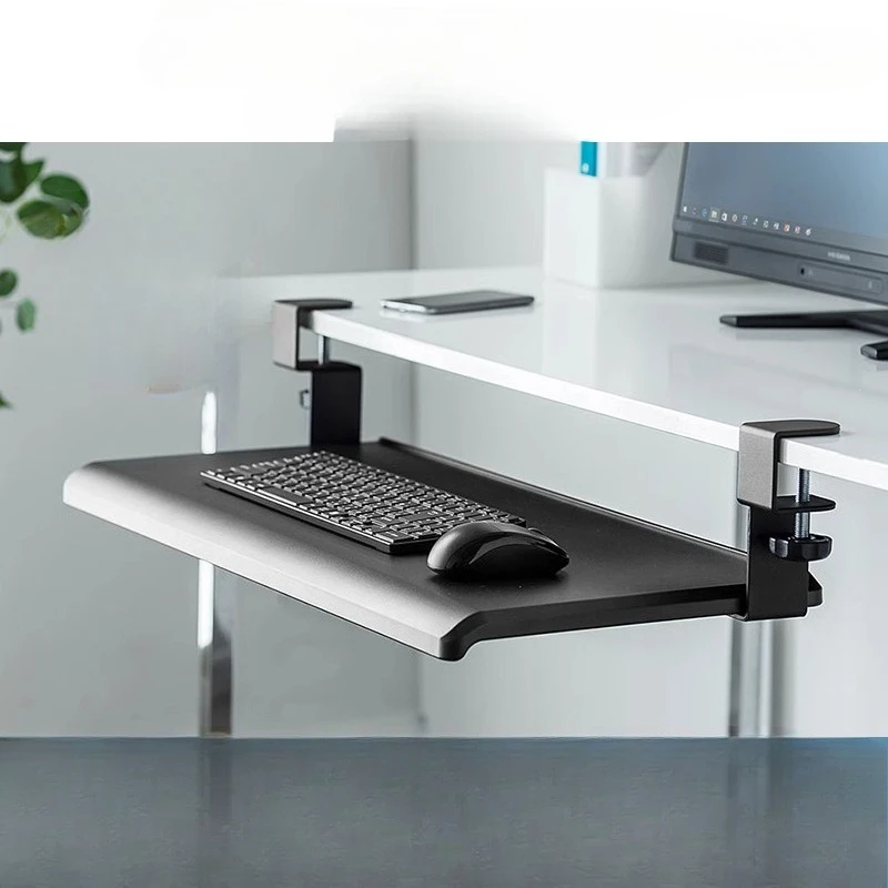 

Adjustable Keyboard Tray Drawer Extension Mouse Slide Rotating Storage Bracket Desk Widener No Drill Under Desk Stand