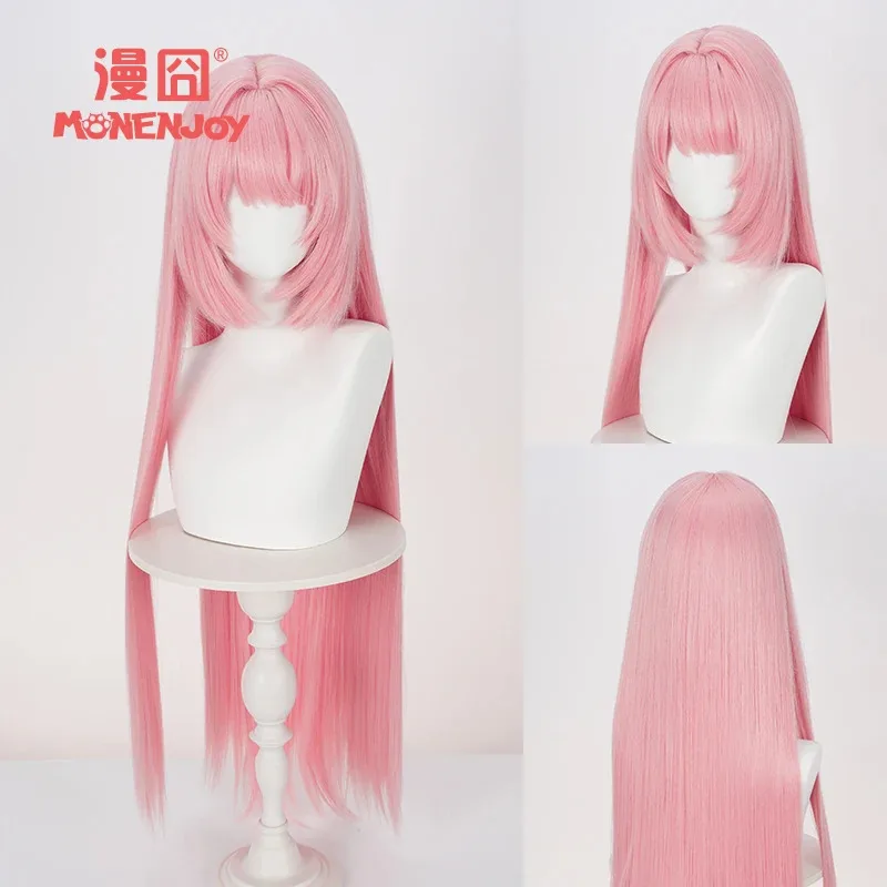 2025 فرسان SP Exusiai/Lemuen لعبة المرجان-الأحمر/مسحوق الخوخ أنيمي شعر مستعار تأثيري 40/100 سنتيمتر أطوال هالوين كرني