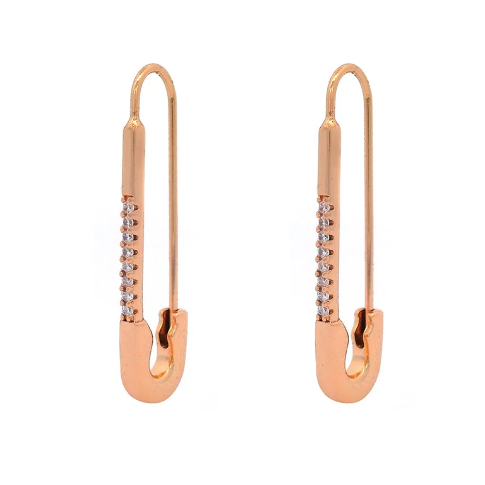 

kitykiss Women's Eco-Friendly Copper Plated with 18K Gold and Zircon Brooch Earrings - Stylish, High-End, Unique.