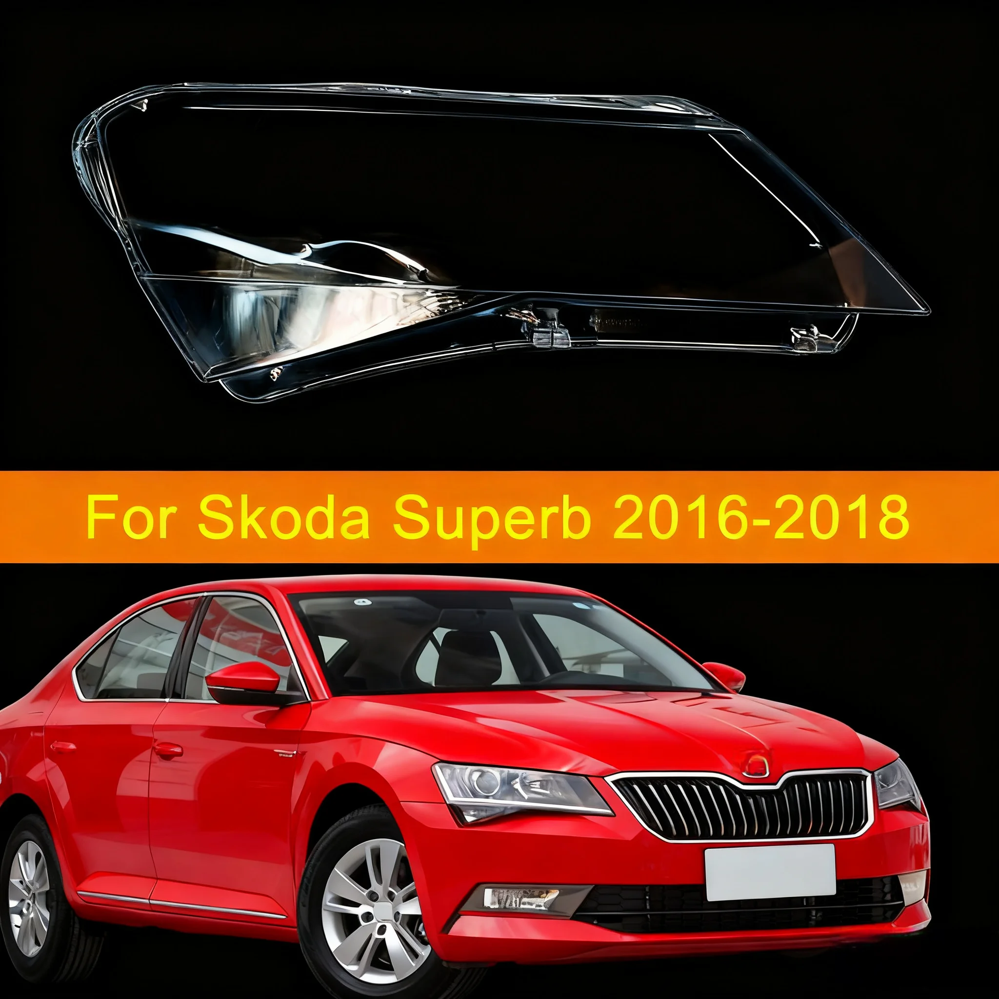 

For Skoda Superb 2016 2017 2018 Headlights Shade Headlamp Lampshade Cover Lamp Shell Lens Plexiglass Auto Replacement Parts