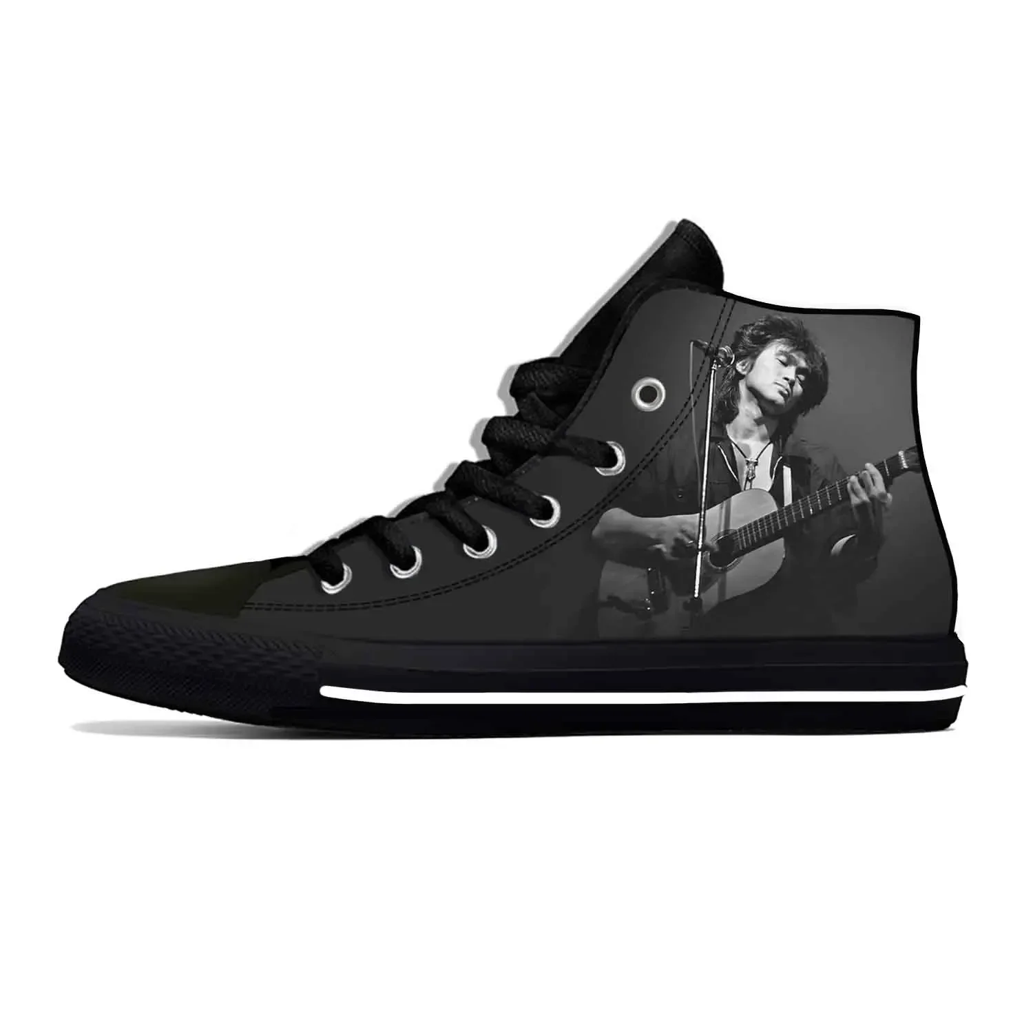 Viktor Tsoi Kino Russian Rock Band Music Summer Casual Shoes High Top Hot Board Shoes Lightweight Breathable Men Women Sneakers