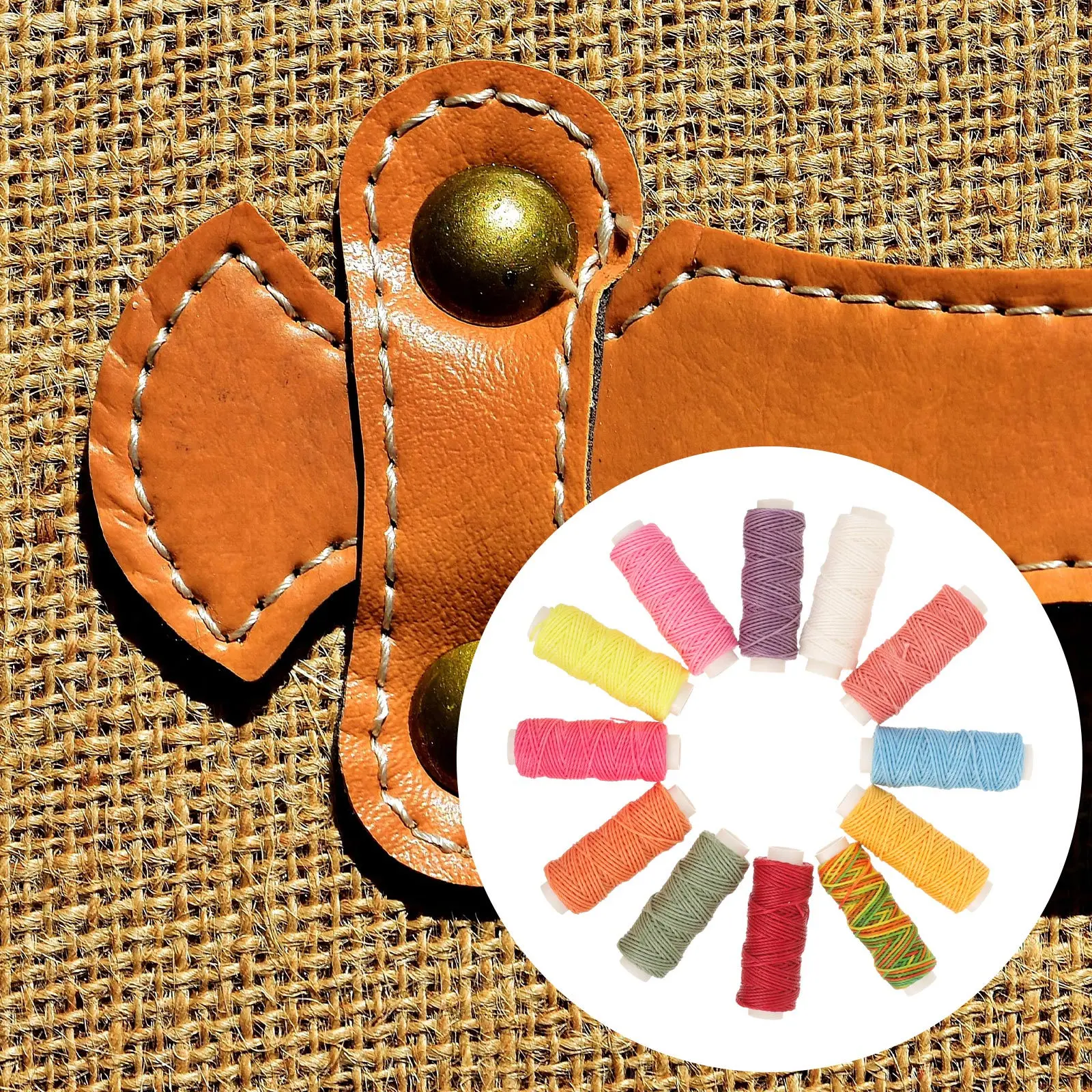 

12 Rolls Waxed Thread for Sewing DIY Craft Bracelets Durable Waxed Twine Cord Jewelry Making Repair Thread