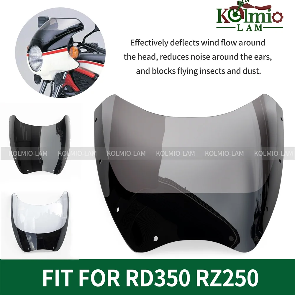 RD350 Windscreen Fit for YAMAHA RD250 RZ350 RZ250 RD350LC RD250LC Motorcycle Windshield Visor Deflector