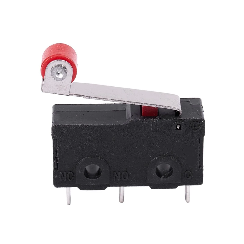 10Pcs Micro-Roller Lever Arm Open Close Limit Switch Kw12-3 Pcb Microswitch