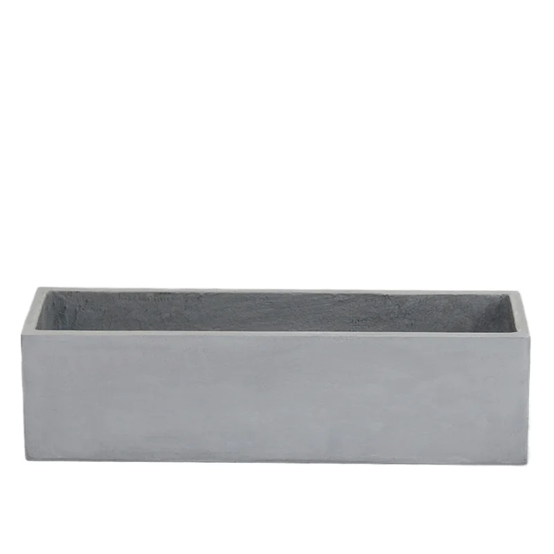

Cement flower pot rectangular Nordic king size floor-to-ceiling balcony green plants outdoor planting creativity