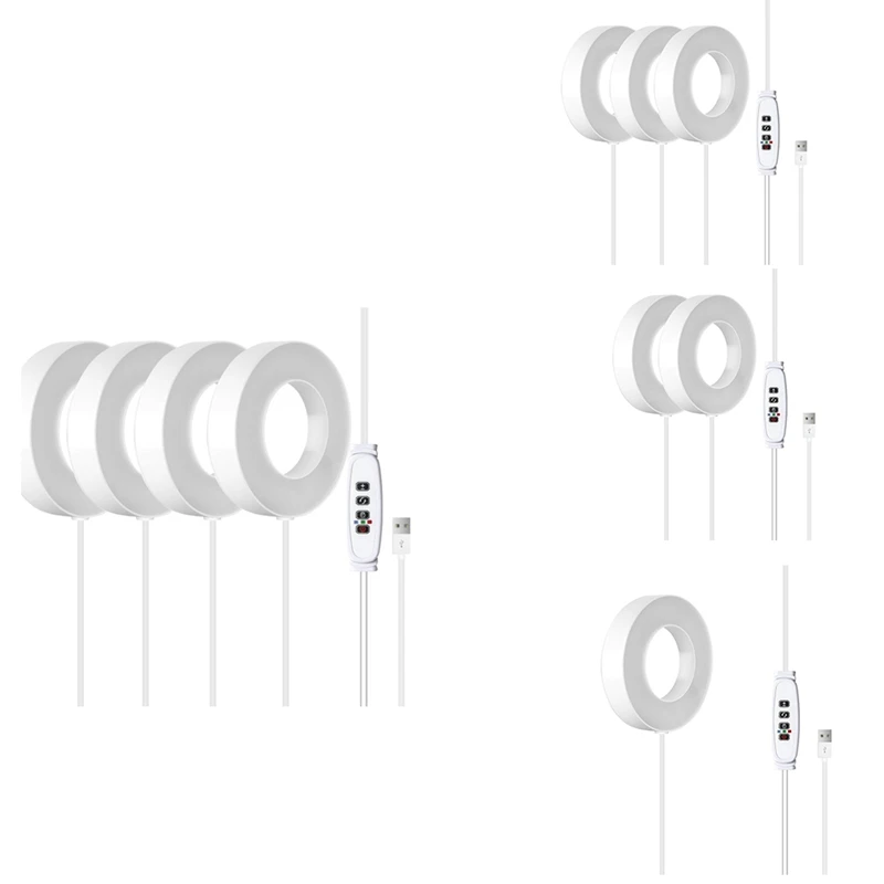BAAG-Full Spectrum LED Grow Light Auto On/Off Timer เพดานภายใต้ตู้ Halo พืชปลูกโคมไฟแสงสีเหลืองและสีขาว
